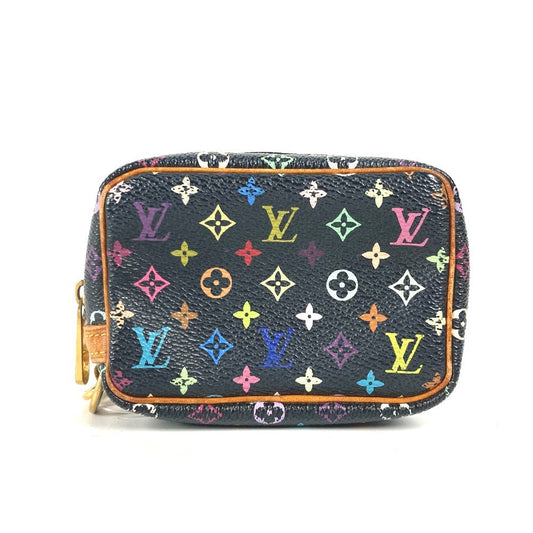 LOUIS VUITTON Pouch M58034 Monogram multicolor canvas black Monogram multicolor Truth Wapiti Women Used Authentic