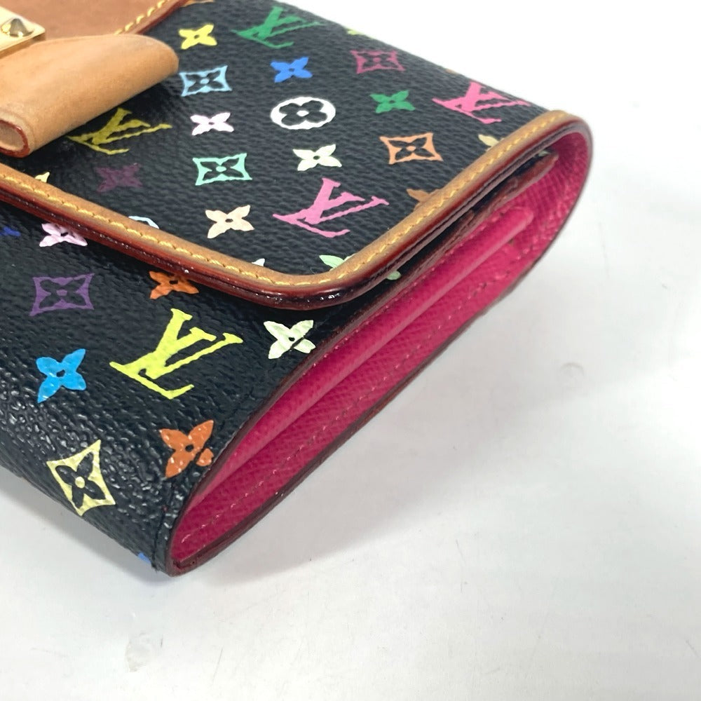 LOUIS VUITTON Long Wallet Purse M60278 Monogram multicolor canvas black Monogram multicolor Portefeuille Sarah Nu Women Used Authentic
