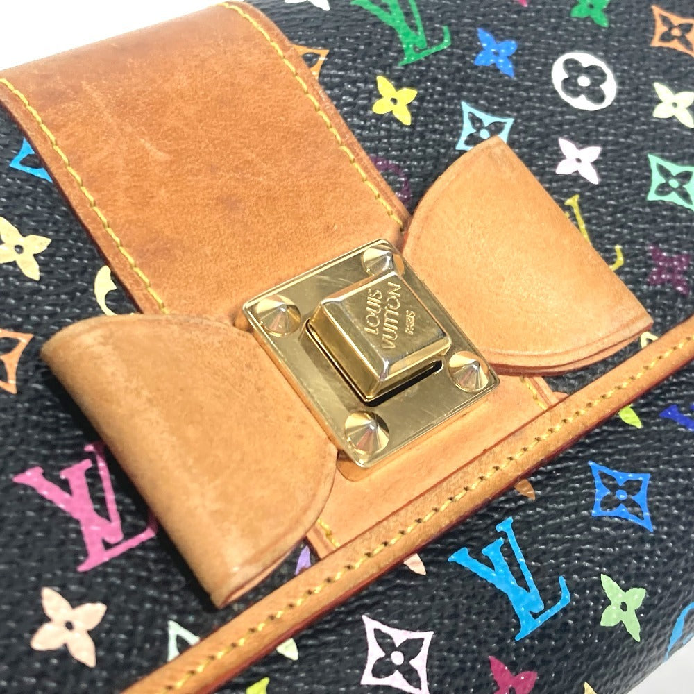 LOUIS VUITTON Long Wallet Purse M60278 Monogram multicolor canvas black Monogram multicolor Portefeuille Sarah Nu Women Used Authentic