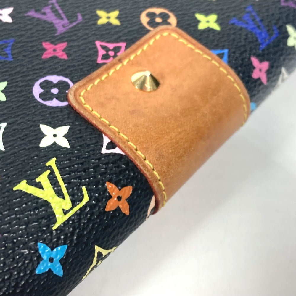 LOUIS VUITTON Long Wallet Purse M60278 Monogram multicolor canvas black Monogram multicolor Portefeuille Sarah Nu Women Used Authentic