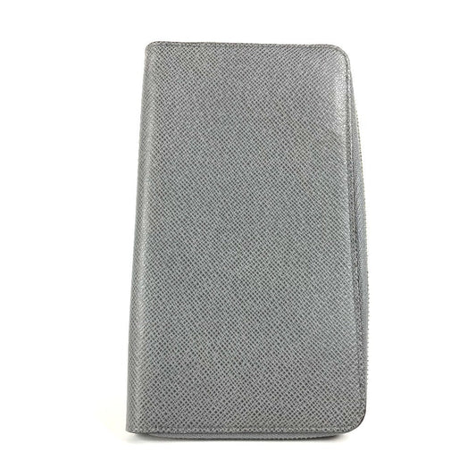 LOUIS VUITTON Long Wallet Purse M30517 Taiga Leather gray Taiga Zippy Organizer