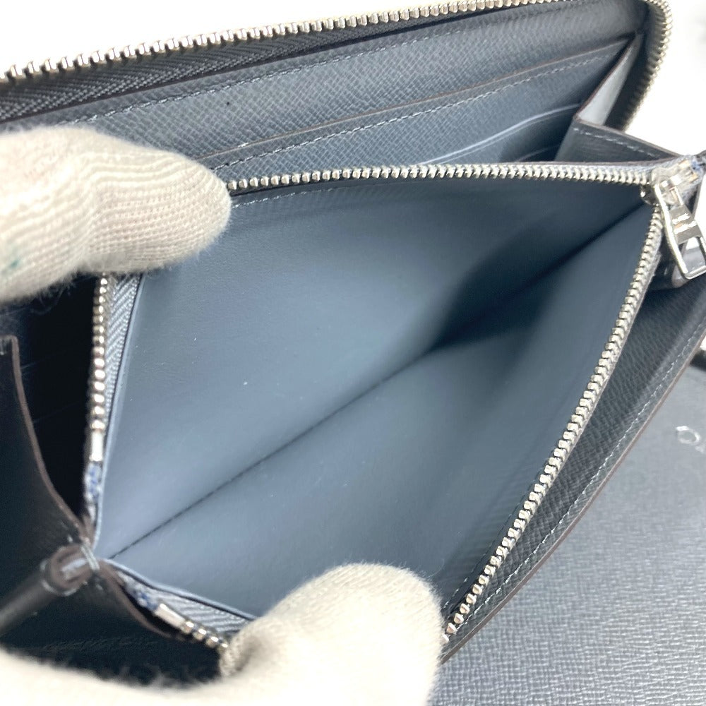LOUIS VUITTON Long Wallet Purse M30517 Taiga Leather gray Taiga Zippy Organizer