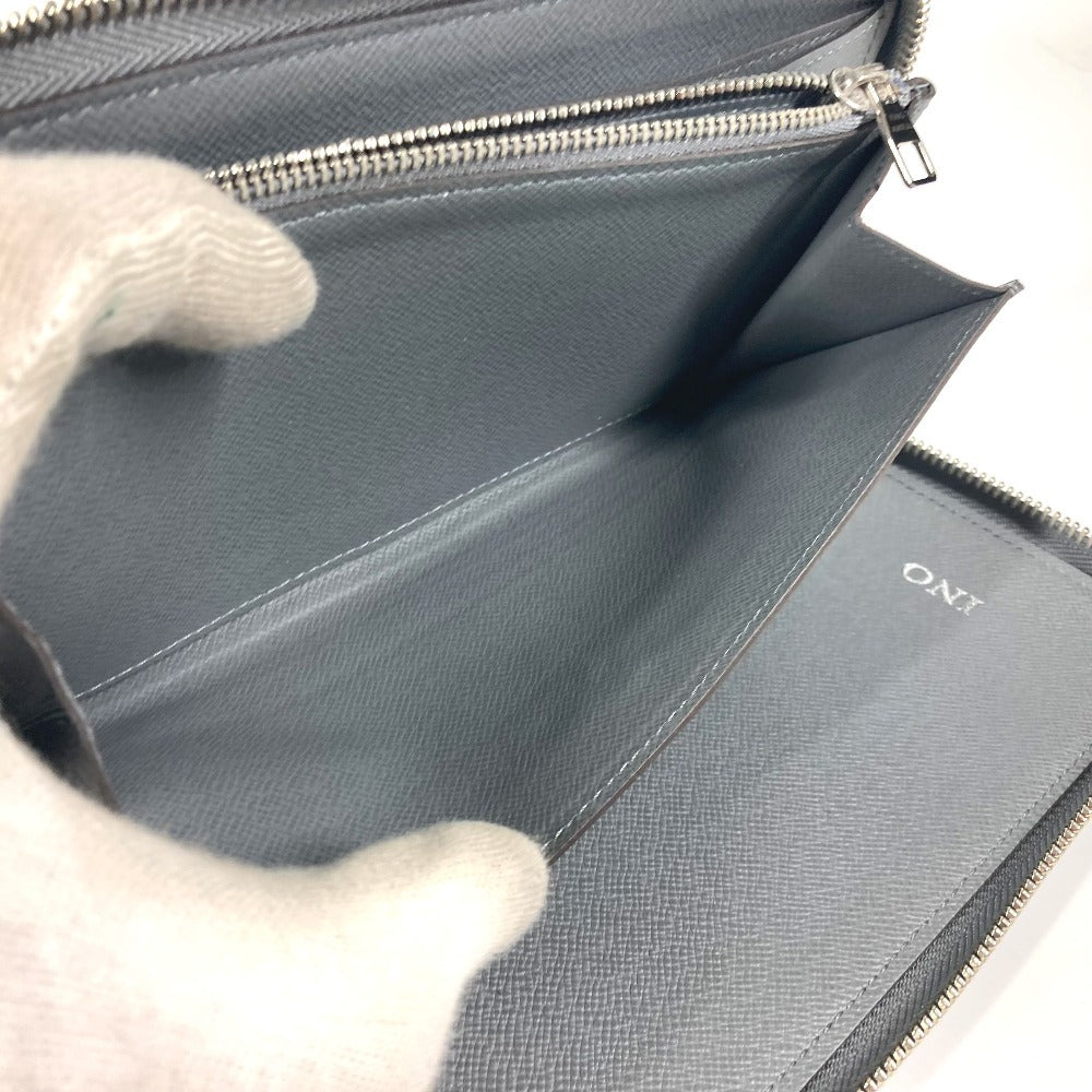 LOUIS VUITTON Long Wallet Purse M30517 Taiga Leather gray Taiga Zippy Organizer
