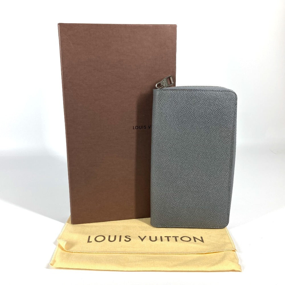 LOUIS VUITTON Long Wallet Purse M30517 Taiga Leather gray Taiga Zippy Organizer