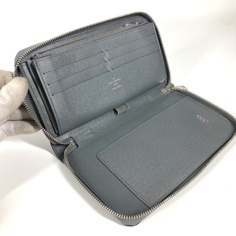 LOUIS VUITTON Long Wallet Purse M30517 Taiga Leather gray Taiga Zippy Organizer