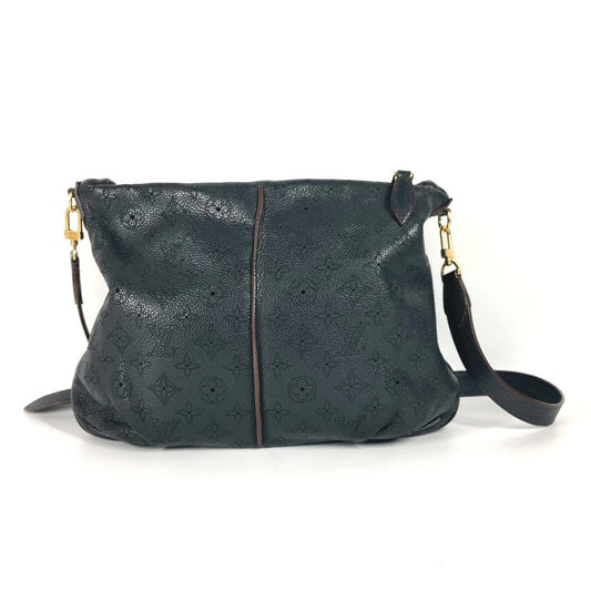 LOUIS VUITTON Shoulder Bag M93987 monogram mahina leather black Monogram Mahina Selene MM
