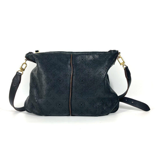 LOUIS VUITTON Shoulder Bag M93987 monogram mahina leather black Monogram Mahina Selene MM