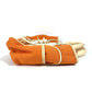 CELINE Handbag Leather / canvas Orange Fringe Tassel Triomphe Logo Boogie bag