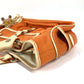 CELINE Handbag Leather / canvas Orange Fringe Tassel Triomphe Logo Boogie bag
