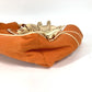CELINE Handbag Leather / canvas Orange Fringe Tassel Triomphe Logo Boogie bag