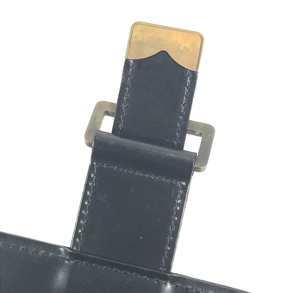 LOUIS VUITTON Pouch M92222 leather black Liege line Pister