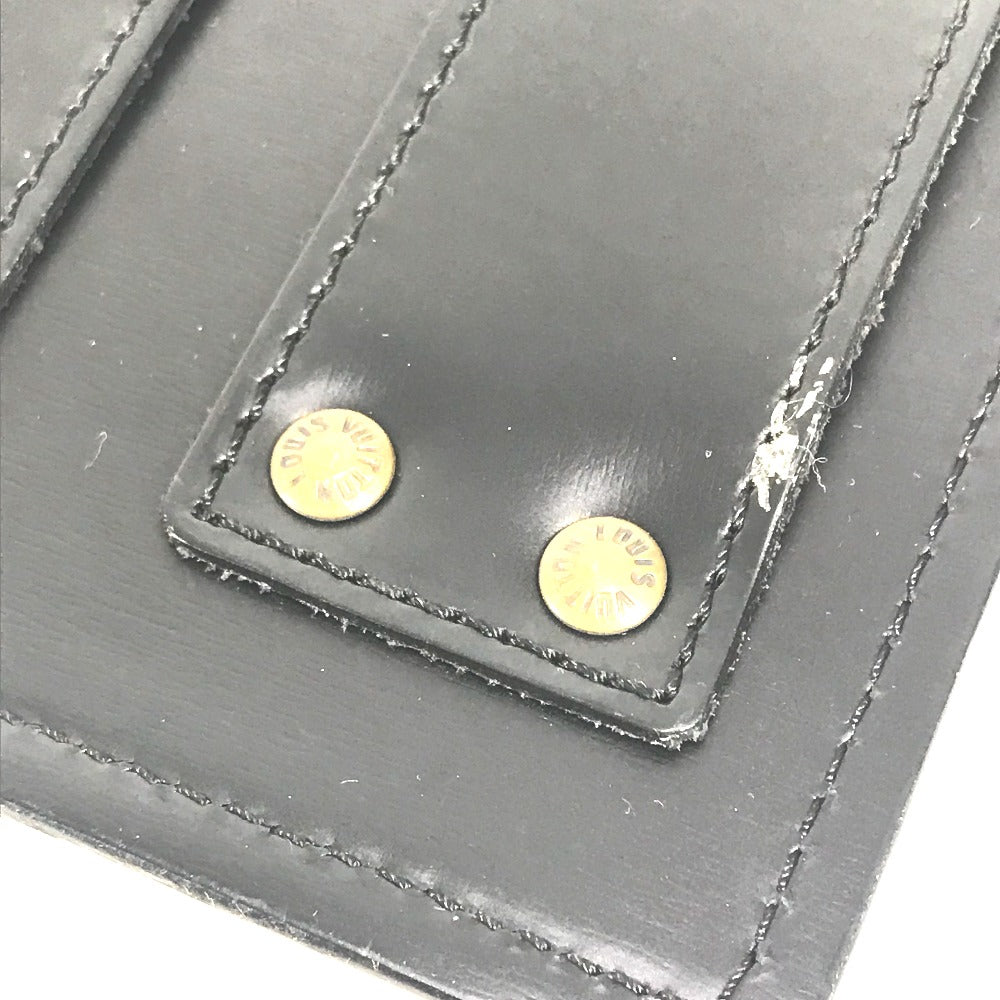 LOUIS VUITTON Pouch M92222 leather black Liege line Pister