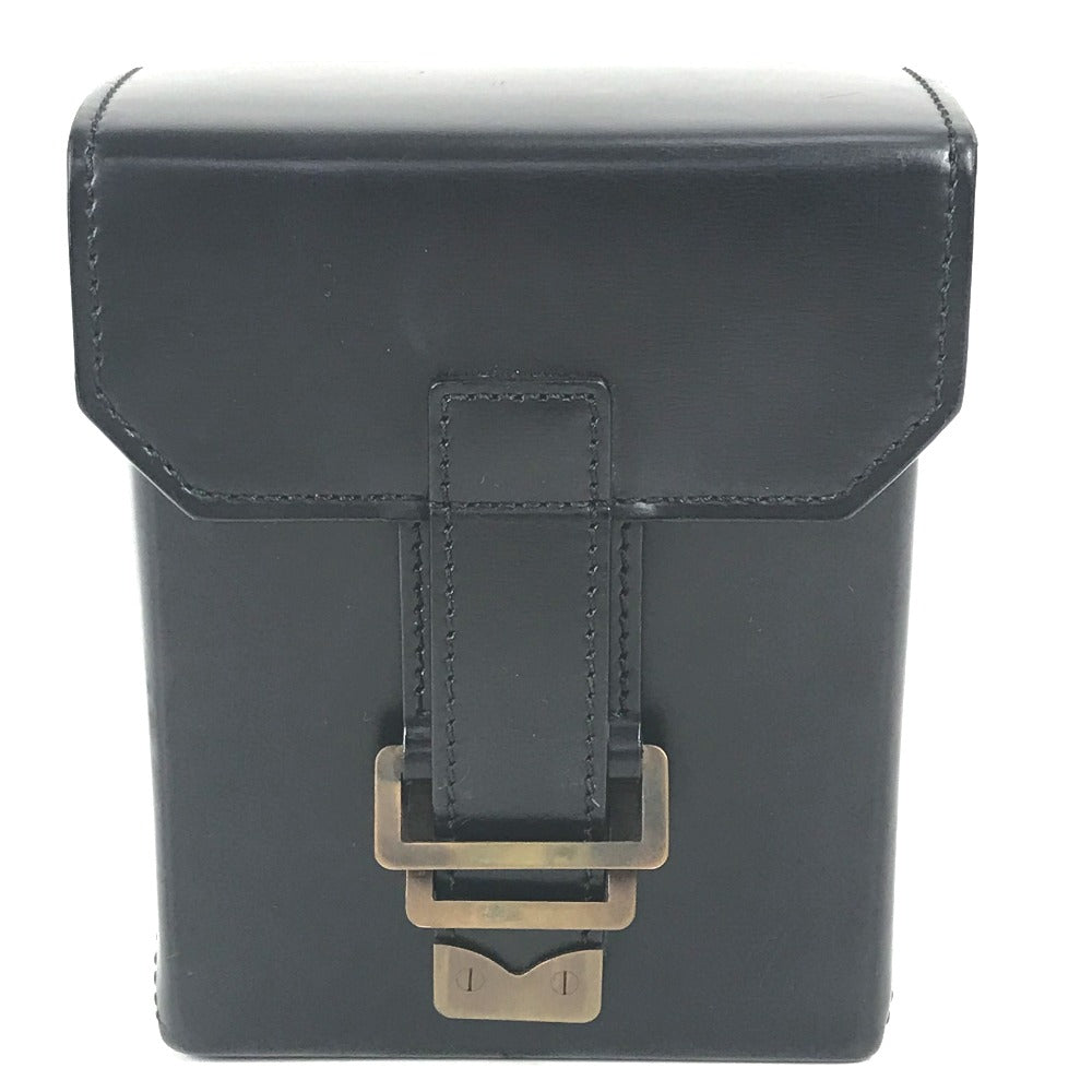 LOUIS VUITTON Pouch M92222 leather black Liege line Pister