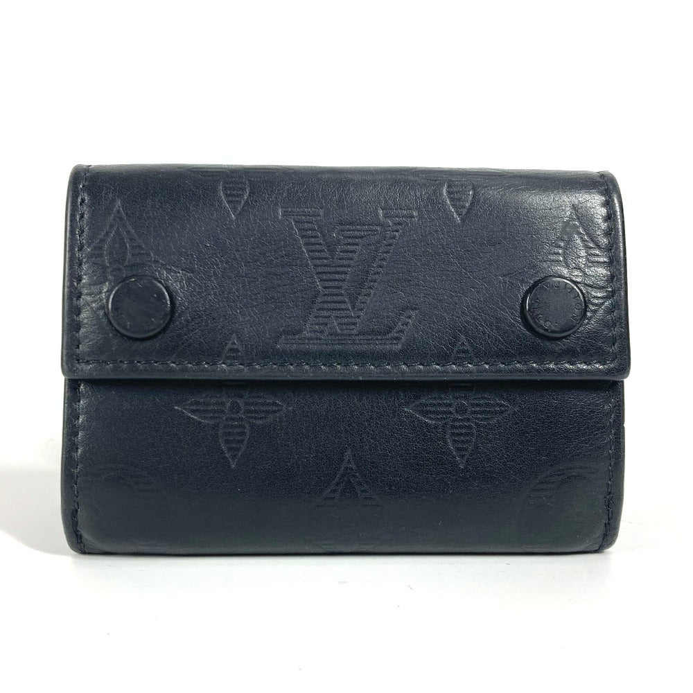 LOUIS VUITTON Trifold wallet M67631 Monogram shadow leather black Monogram shadow Discovery