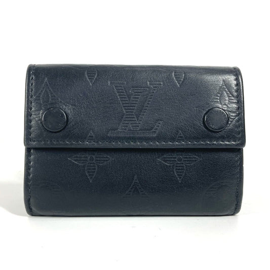 LOUIS VUITTON Trifold wallet M67631 Monogram shadow leather black Monogram shadow Discovery