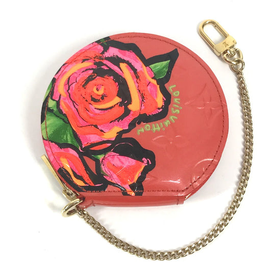 LOUIS VUITTON Coin case M93691 Monogram Vernis Orange Monogram Vernis Rose Porto Monet Shapo