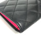 CHANEL Long Wallet Purse A26717 leather black COCO Mark CC Cambon line