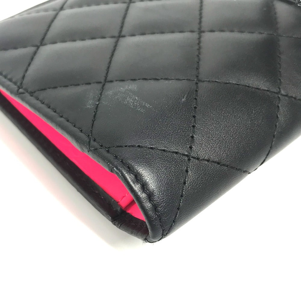 CHANEL Long Wallet Purse A26717 leather black COCO Mark CC Cambon line
