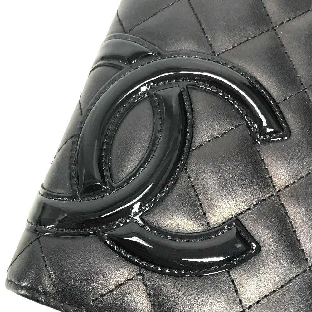CHANEL Long Wallet Purse A26717 leather black COCO Mark CC Cambon line