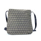 FENDI Shoulder Bag Leather / canvas Brown Zucchino FF logo