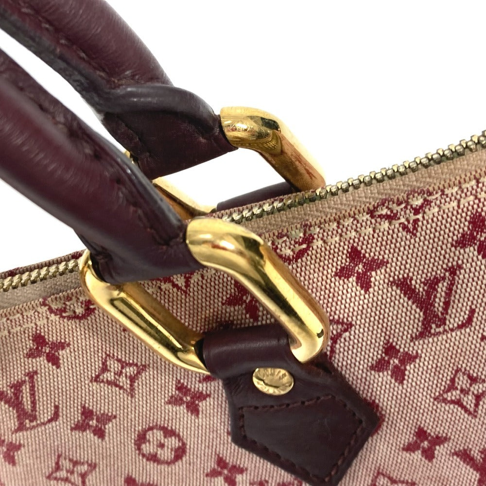 LOUIS VUITTON Handbag M92207 Monogram mini canvas Red Monogram mini Almaron Women Used Authentic