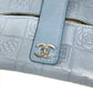 CHANEL Pouch leather blue CC Camellia Icon Pocket Tissue Cover