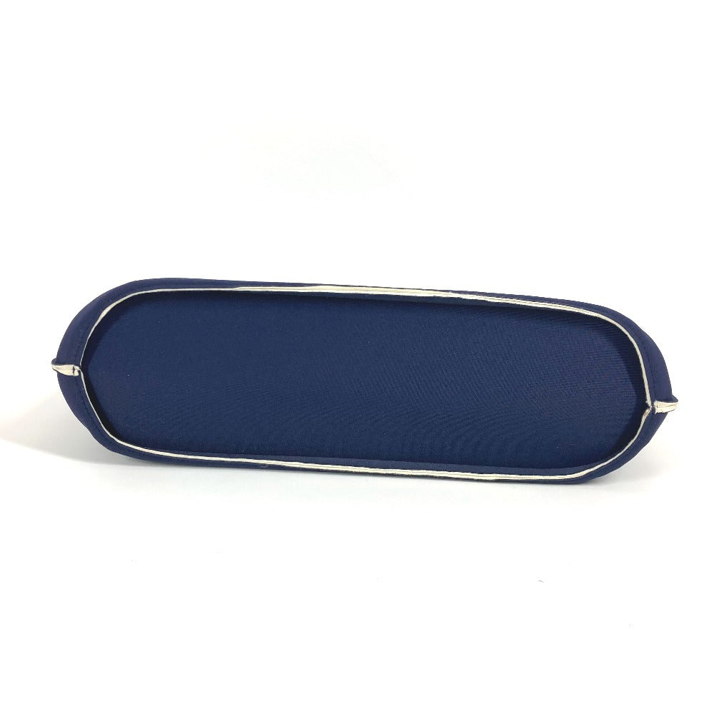 CHANEL Handbag polyamide Navy Metal handle Women Used Authentic