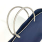 CHANEL Handbag polyamide Navy Metal handle Women Used Authentic