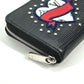 LOUIS VUITTON Coin case M63721 Epi Leather black Epi LV Stories Heart Zip around purse Women Used Authentic