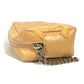 CHANEL Pouch leather beige Cambon line CC COCO Mark Women Used Authentic