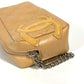 CHANEL Pouch leather beige Cambon line CC COCO Mark Women Used Authentic