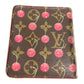 LOUIS VUITTON Folded wallet M95005 Monogram canvas Brown Monogram Cherry by Takashi Murakami Compact zip unisex(Unisex) Used Authentic