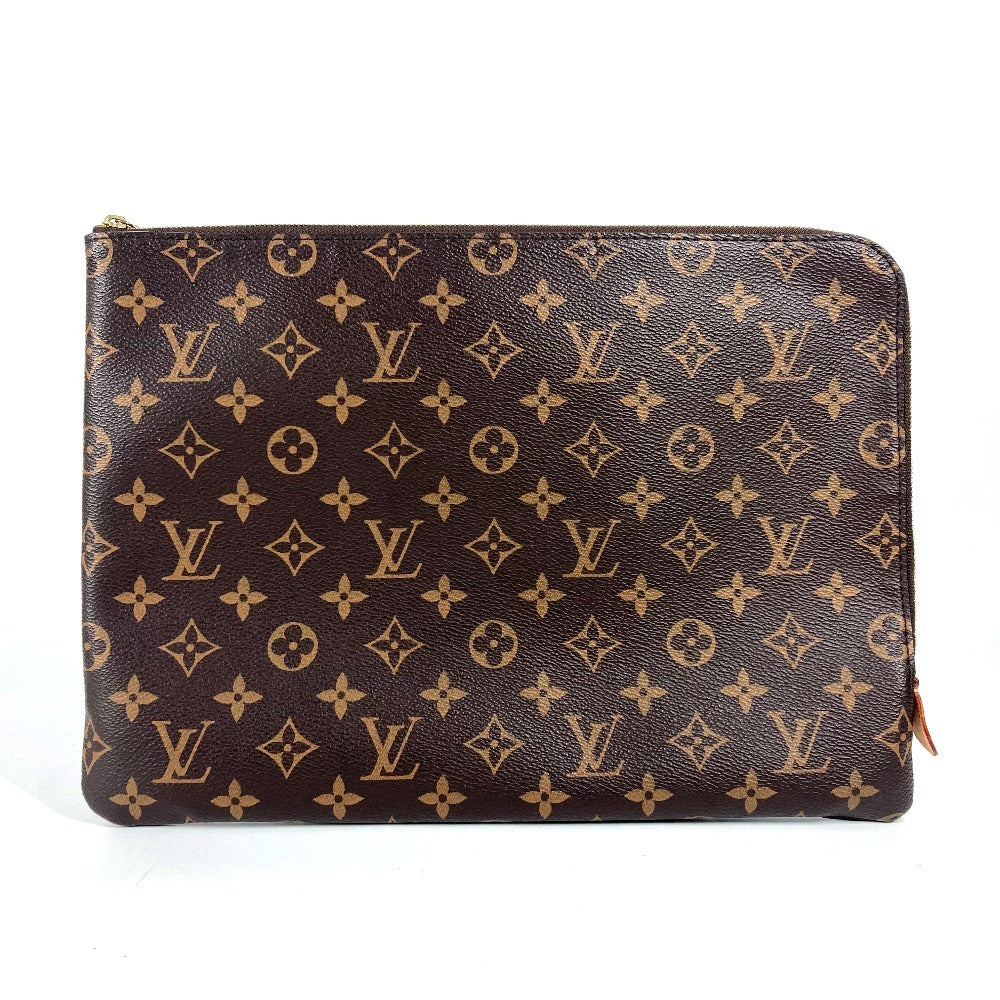 LOUIS VUITTON Clutch bag M43442 Monogram canvas Brown Monogram Etui Voyage GM unisex(Unisex) Used Authentic