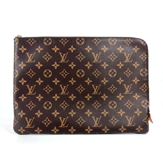 LOUIS VUITTON Clutch bag M43442 Monogram canvas Brown Monogram Etui Voyage GM unisex(Unisex) Used Authentic
