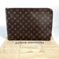 LOUIS VUITTON Clutch bag M43442 Monogram canvas Brown Monogram Etui Voyage GM unisex(Unisex) Used Authentic