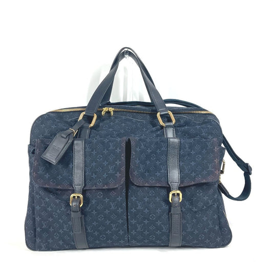 LOUIS VUITTON Boston Duffel bag M42331 Monogram mini canvas Navy Monogram mini Claudine Women Used Authentic