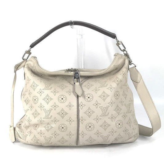 LOUIS VUITTON Shoulder Bag M94275 monogram mahina leather beige Monogram Mahina Serene PM Women Used Authentic