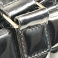 CHANEL Shoulder Bag enamel black Chocolate bar CC COCO Mark logo