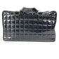 CHANEL Shoulder Bag enamel black Chocolate bar CC COCO Mark logo