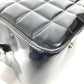 CHANEL Shoulder Bag enamel black Chocolate bar CC COCO Mark logo