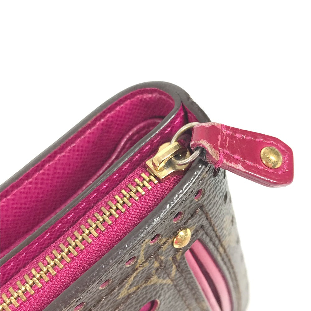 LOUIS VUITTON Folded wallet M95188 Monogram Perfo Canvas pink Monogram Perfo Compact zip