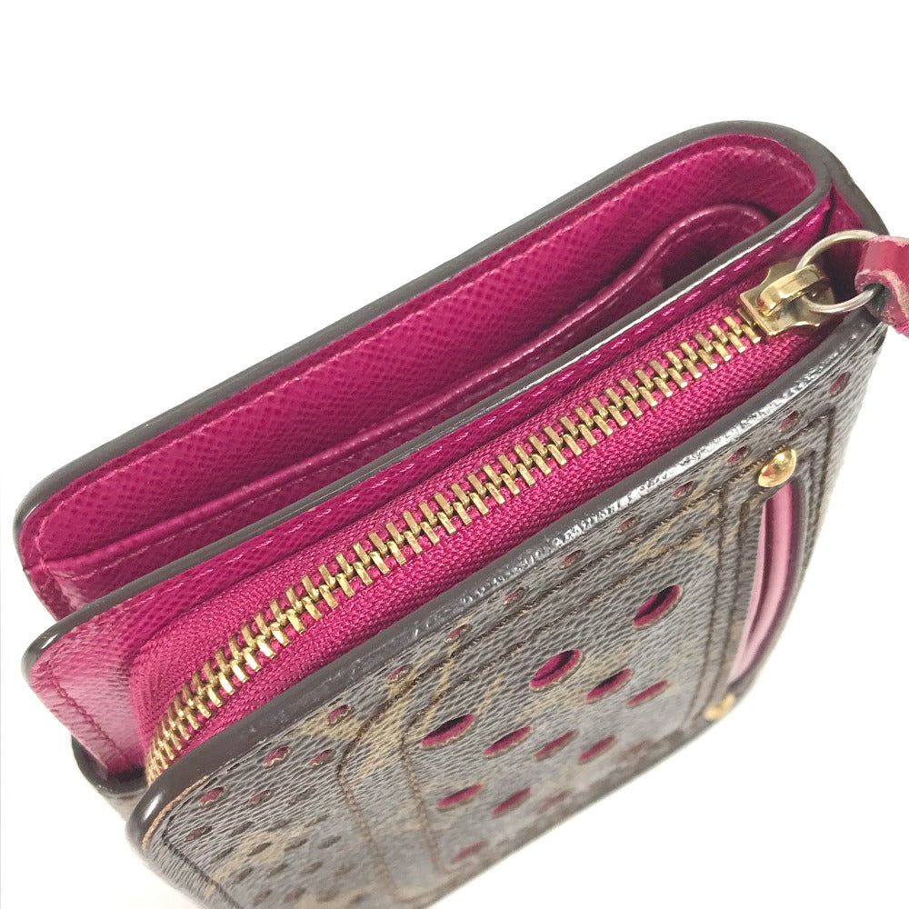 LOUIS VUITTON Folded wallet M95188 Monogram Perfo Canvas pink Monogram Perfo Compact zip