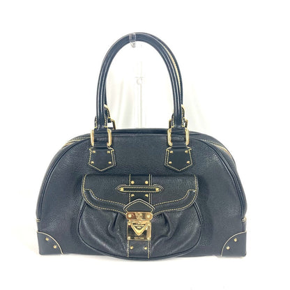 LOUIS VUITTON Handbag M91892 Suhari leather black Suhari Spaerb Women Used Authentic
