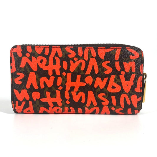 LOUIS VUITTON Long Wallet Purse M93711 MonogramGraffitiCanvas Orange Monogram graffiti Zippy wallet