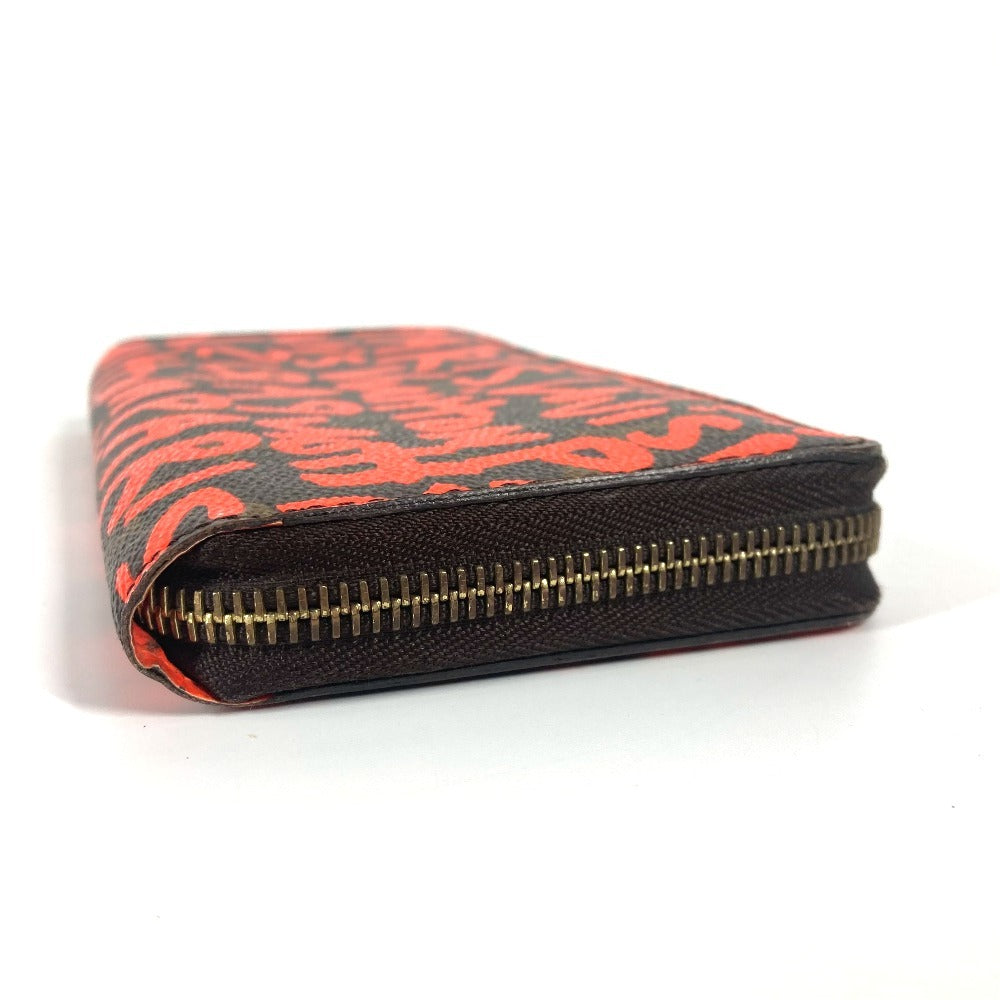 LOUIS VUITTON Long Wallet Purse M93711 MonogramGraffitiCanvas Orange Monogram graffiti Zippy wallet