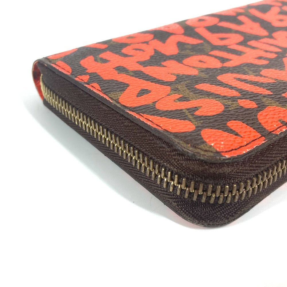 LOUIS VUITTON Long Wallet Purse M93711 MonogramGraffitiCanvas Orange Monogram graffiti Zippy wallet