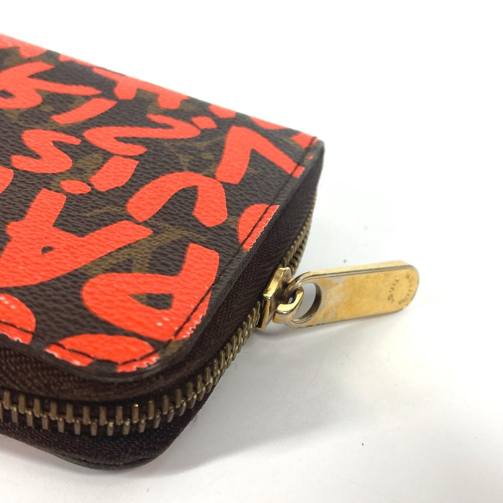LOUIS VUITTON Long Wallet Purse M93711 MonogramGraffitiCanvas Orange Monogram graffiti Zippy wallet