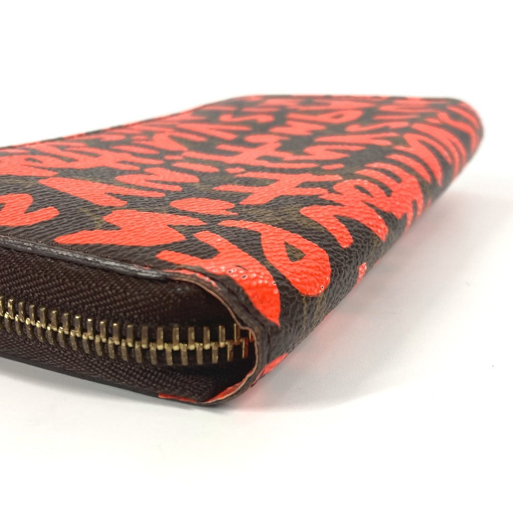LOUIS VUITTON Long Wallet Purse M93711 MonogramGraffitiCanvas Orange Monogram graffiti Zippy wallet