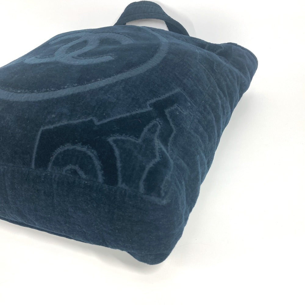 CHANEL Shoulder Bag cotton Dark Navy type pile CC COCO Mark logo