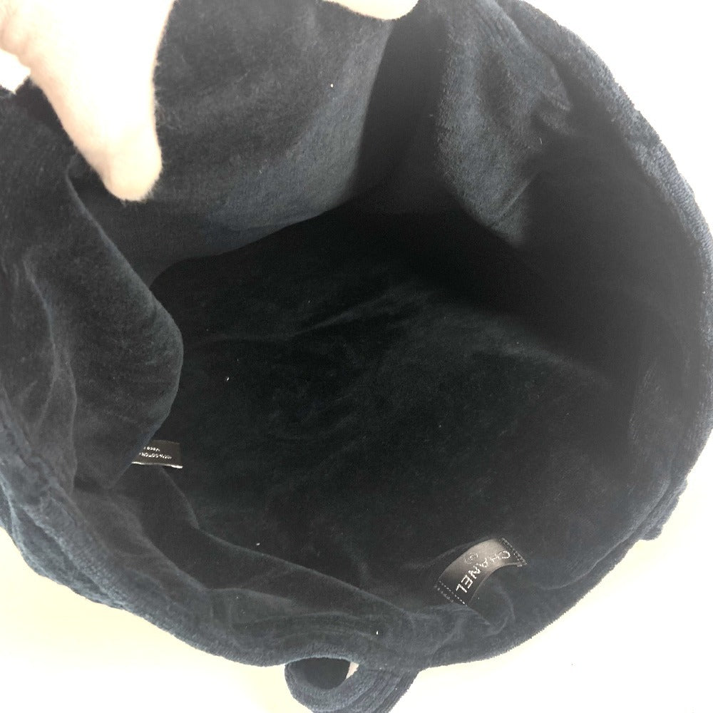 CHANEL Shoulder Bag cotton Dark Navy type pile CC COCO Mark logo